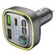 FM-трансмітер Borofone BC48, чорний, з дисплеєм, USB тип-C, USB тип-A, 3 порта, 18 Вт, Quick Charge, USB/ TF card/ bluetooth, #6941991104039 Прев'ю 2