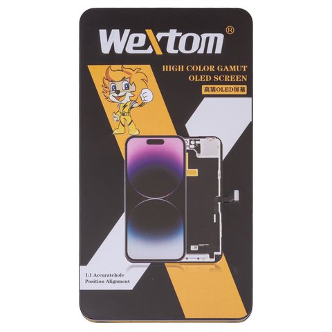Дисплей Wextom для iPhone 13 Pro Max, чорний, з рамкою, High Copy, без помилки, (OLED) soft, Diagnosable, 120Hz Прев'ю 2
