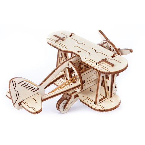 Rompecabezas mecánico 3D Wooden.City "Biplano" Vista previa  3
