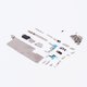 Screw compatible with iPhone 15 Pro, (full set, with clamping plates) Preview 1