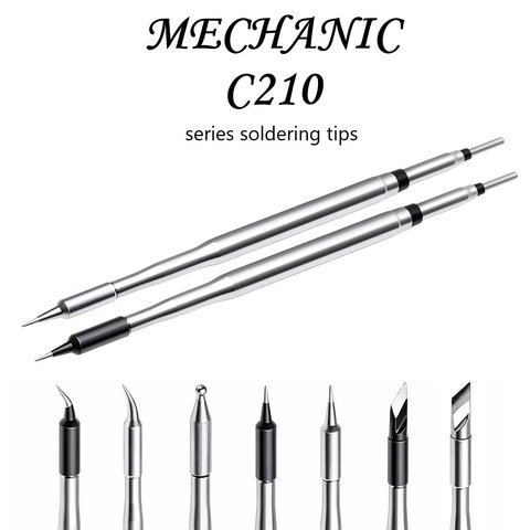 Punta para cautín Mechanic C210-TS, curvada, negro Vista previa  4
