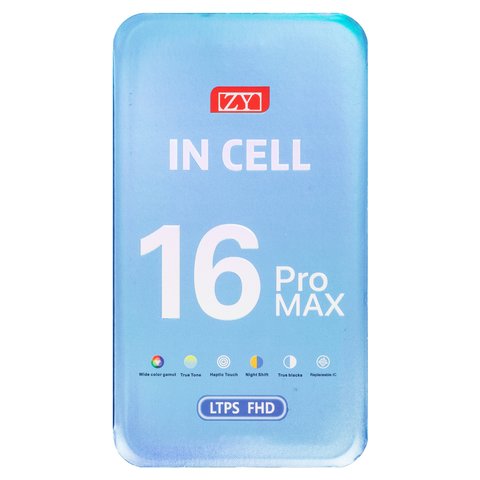 LCD compatible with iPhone 16 Pro Max, (black, with frame, AAA, (TFT), ZY, LTPS FHD) Preview 1