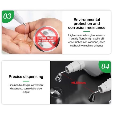 Adhesivos sellador RELIFE T7000, para pegar pantallas táctiles, LCD, 15 ml, negro Vista previa  5