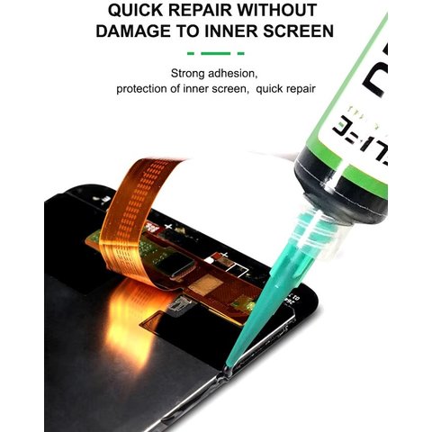 Adhesivo RELIFE RL-035A, poliuretano, transparente, para pegar tapas traseras, para marcos de pantalla, 30 ml Vista previa  2