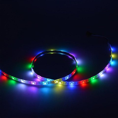 Светодиодная лента RGB SMD5050, WS2813 (белая, с управлением, IP65, 5 В, 30 диодов/м, 5 м) Превью 1