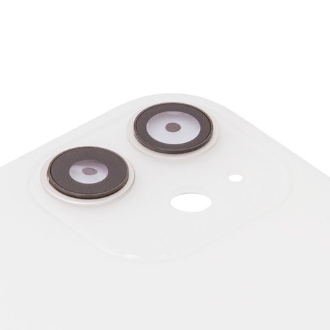 Задня панель корпуса для iPhone 11, біла, із склом камери, small hole Прев'ю 1