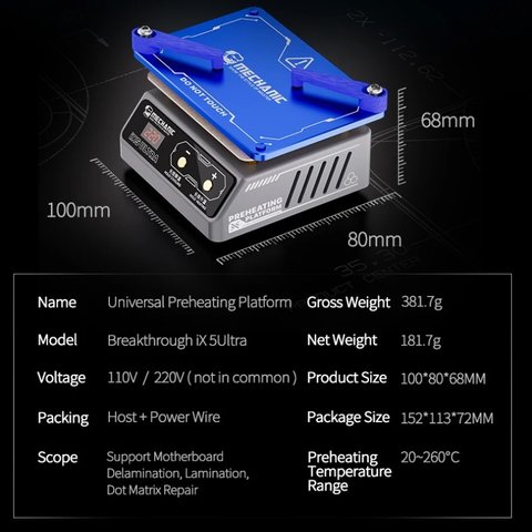 Платформа для попереднього підігріву Mechanic iX5 Ultra, 40-260°С Прев'ю 4