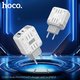 Сетевое зарядное устройство Hoco C136A, 45 Вт, Power Delivery (PD), белый, c кабелем USB тип-C к Lightning для Apple, 2 порта, #6942007627290 Превью 3