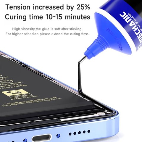 Клей Mechanic R7, высокотемпературный, черный, для приклеивания задних крышек, для дисплейных рамок, 60 мл Превью 4