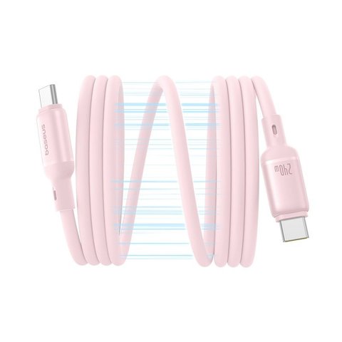 USB кабель Baseus PicoGo, 2xUSB тип-C, 100 см, 240 Вт, рожевий, силіконовий, магнітний, #P10376800411-00 Прев'ю 2
