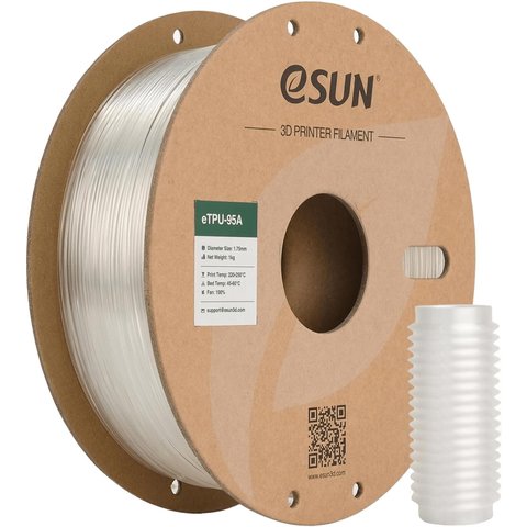 Філамент для 3D-принтера eSUN TPU-95A Clear, 1 кг Прев'ю 3