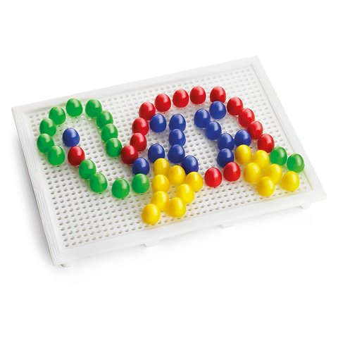 Набор для занятий мозаикой Quercetti (фишки 15 мм (60 шт.) + доска 22×16) Превью 1