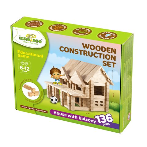 Конструктор IGROTECO Домик с балконом Превью 1